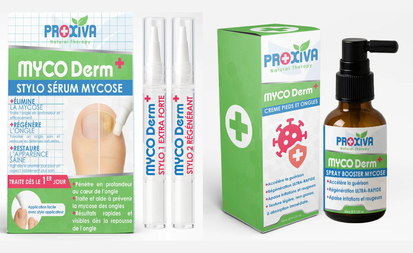 Kit Anti-Mycose Complet MYCODERM+ – Stylo & Spray Proxiva®